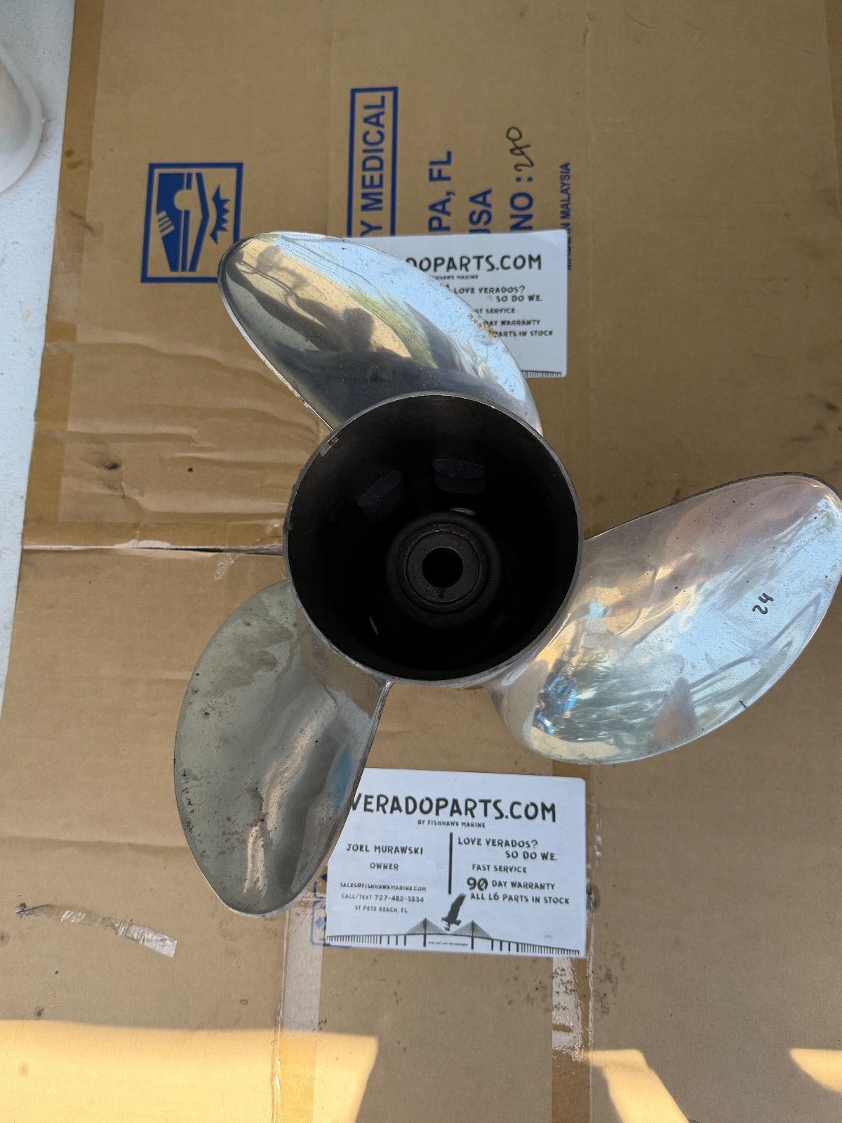 Mercury Enertia 3 x 13.5 x 22P, Stainless Steel Propeller - RH Rotation - Fishhawk MarineeBay Motors:Parts & Accessories:Boat Parts:Propellers