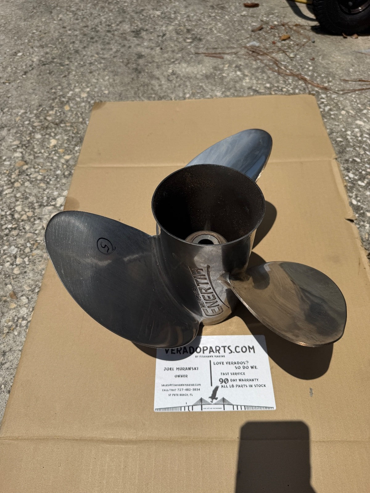 Mercury Marine 3 x 14.5 x 17P LH, Enertia Stainless Steel Propeller - Fishhawk MarineeBay Motors:Parts & Accessories:Boat Parts:Propellers