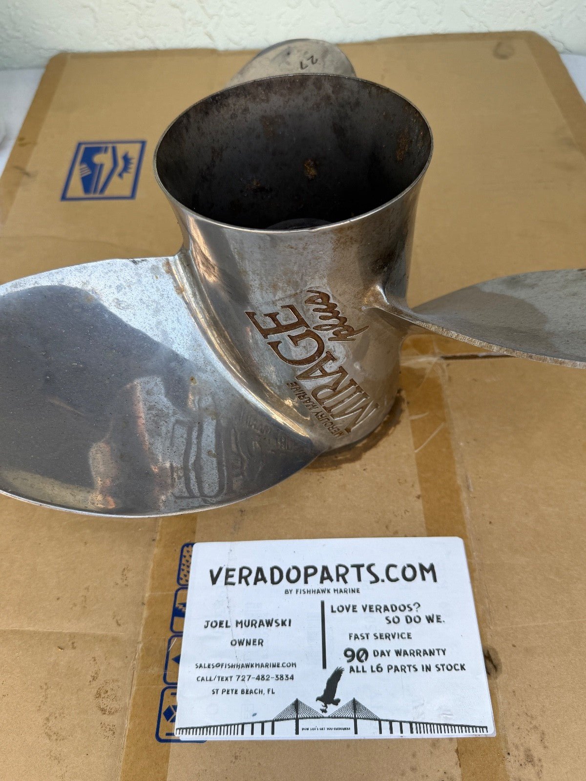 Mercury Mirage Plus 17 LH Left Propeller 48-90159 17p Stainless Prop - Fishhawk MarineeBay Motors:Parts & Accessories:Boat Parts:Propellers