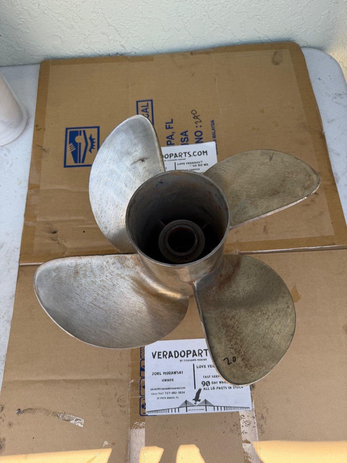 Mercury Rev 4, 4 x 14.6 x 15 LH Prop , Revolution 4 SS Propeller, OEM Stainless - Fishhawk MarineeBay Motors:Parts & Accessories:Boat Parts:Propellers
