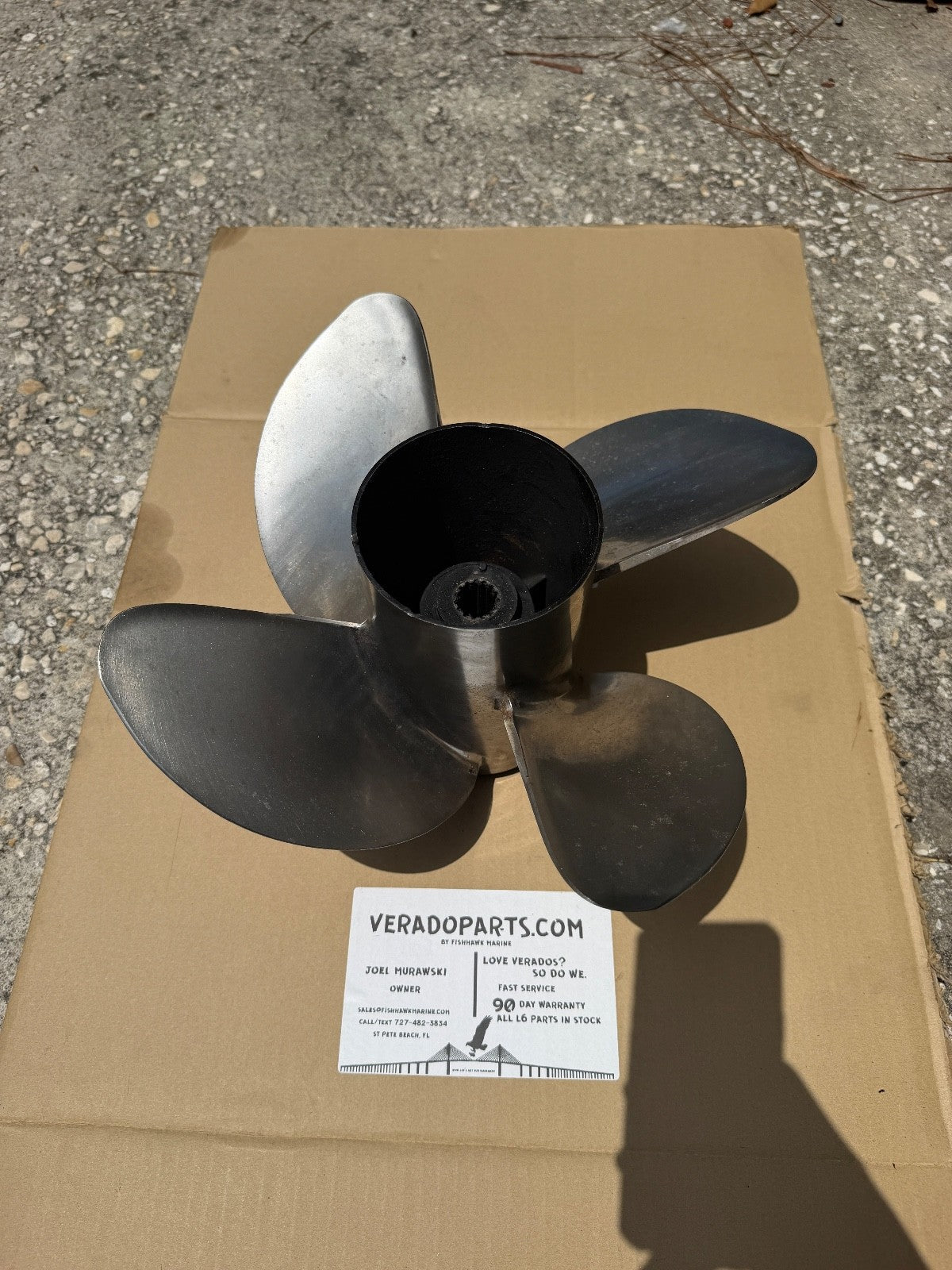 MERCURY REV 4 PROP LH Rotation 4 BLADE 14 5/8" X 17P , 48-857024A46 17P P10676 - Fishhawk MarineeBay Motors:Parts & Accessories:Boat Parts:Propellers