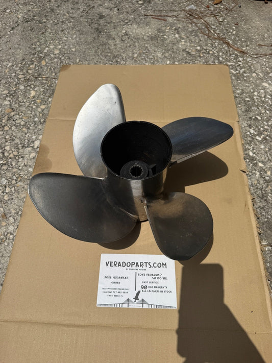 MERCURY REV 4 PROP LH Rotation 4 BLADE 14 5/8" X 17P , 48-857024A46 17P P10676 - Fishhawk MarineeBay Motors:Parts & Accessories:Boat Parts:Propellers