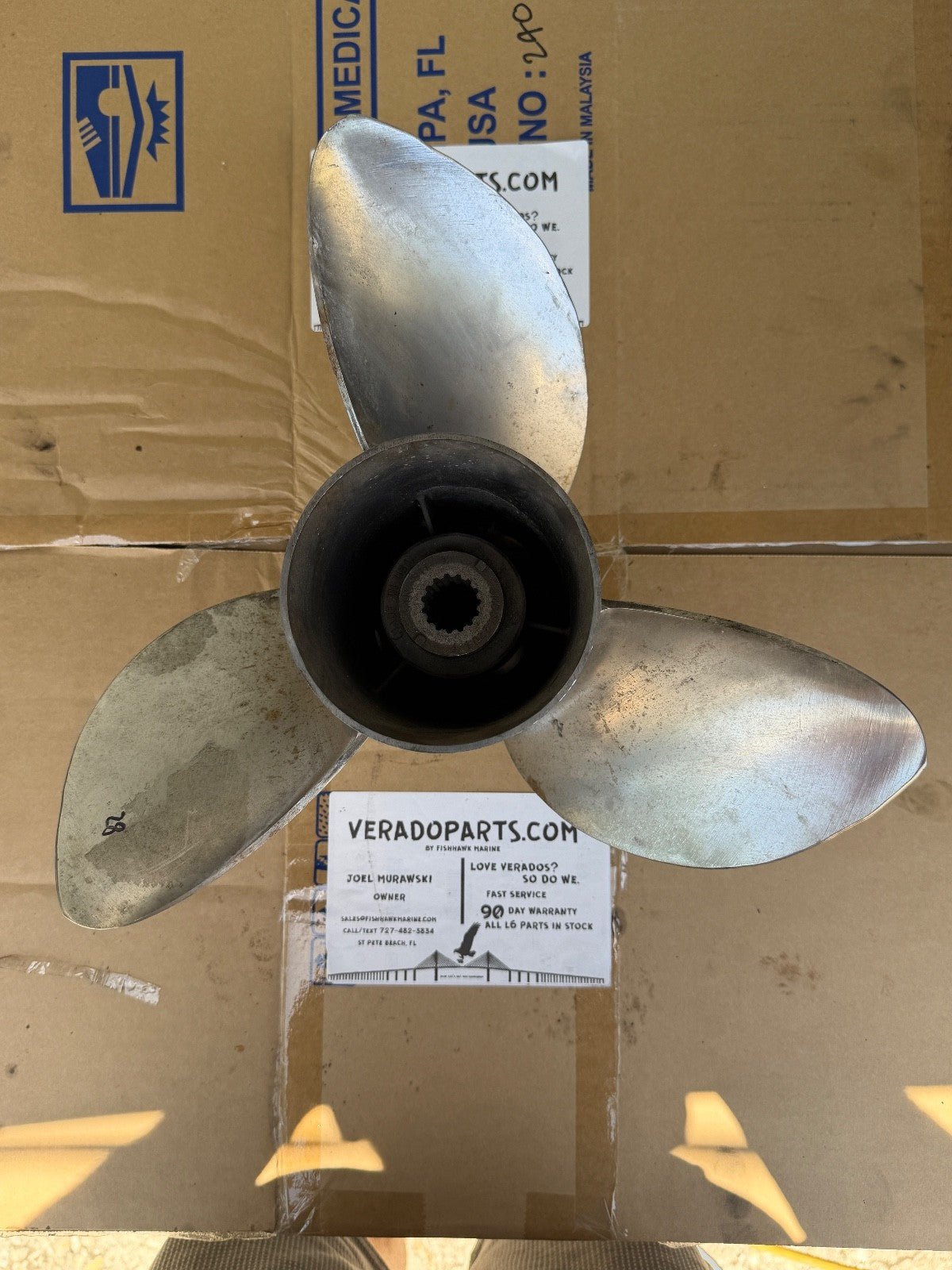 Mercury Tempest Plus Boat Propeller 25 Pitch 48-825866 RH Rotation - Fishhawk MarineeBay Motors:Parts & Accessories:Boat Parts:Propellers