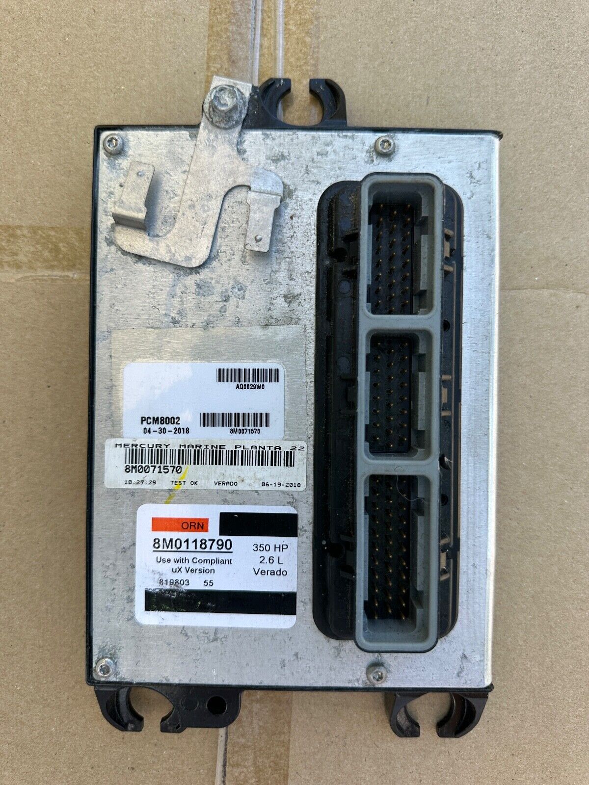 MERCURY VERADO 350 Hp 2.6L Verado PCM PCM8002 8M0118790 8M0071570 ECU - Fishhawk MarineeBay Motors:Parts & Accessories:Boat Parts:Outboard Engines & Components:Other