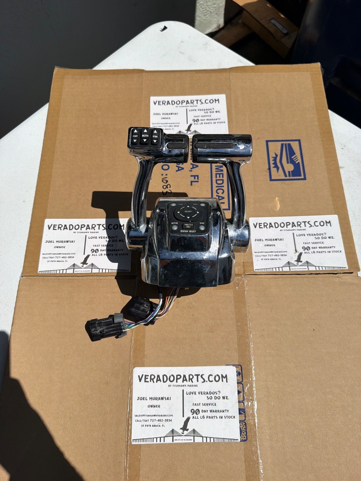 Mercury Verado Dual Console Binnacle DTS Twin Shifter 877736A1 - Fishhawk MarineeBay Motors:Parts & Accessories:Boat Parts:Other