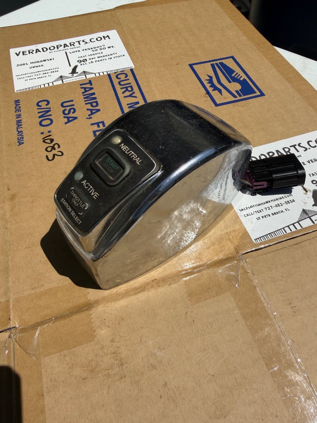 Mercury Verado Single Console Binnacle DTS Twin Shifter Controls - Fishhawk MarineeBay Motors:Parts & Accessories:Boat Parts:Other