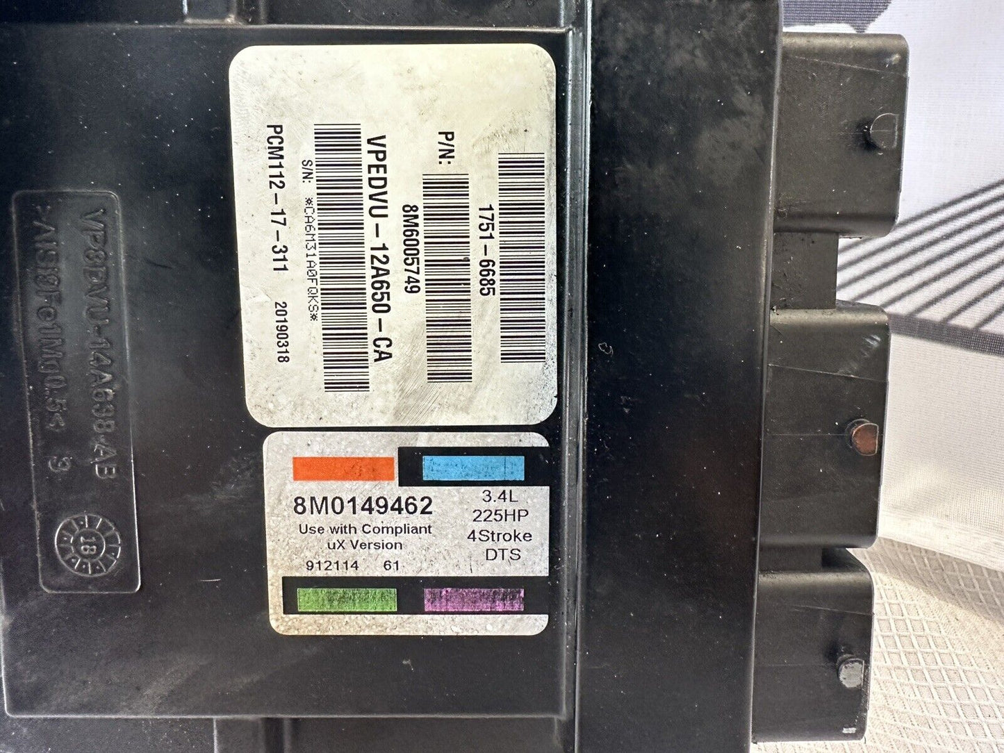 OEM Mercury Marine 225hp 34l Computer V6 PCM 8M0149462 34l 8M6005749 PCM112 - Fishhawk MarineeBay MotorsParts AccessoriesBoat PartsOutboard Engines ComponentsOther