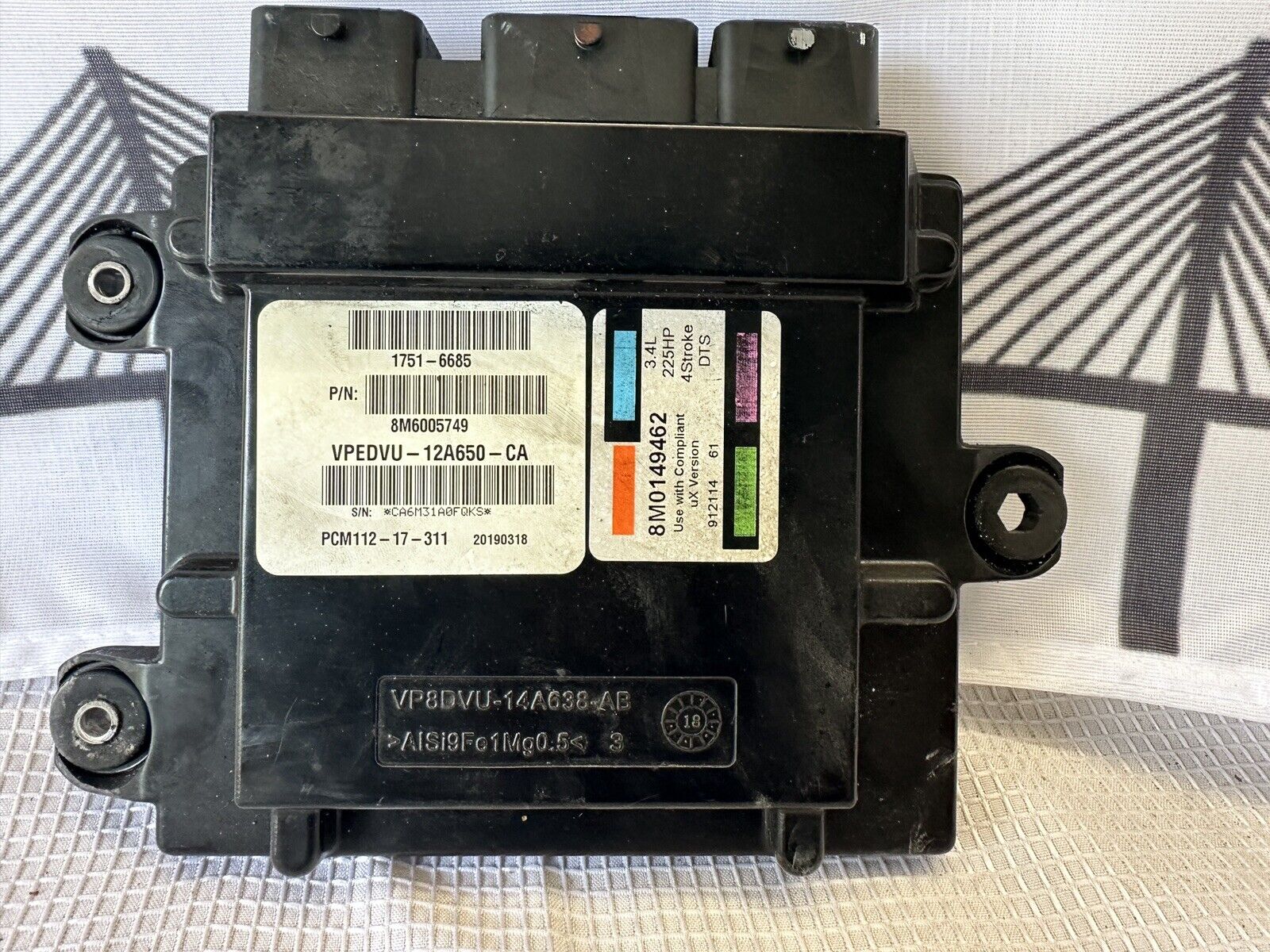 OEM Mercury Marine 225hp 34l Computer V6 PCM 8M0149462 34l 8M6005749 PCM112 - Fishhawk MarineeBay MotorsParts AccessoriesBoat PartsOutboard Engines ComponentsOther