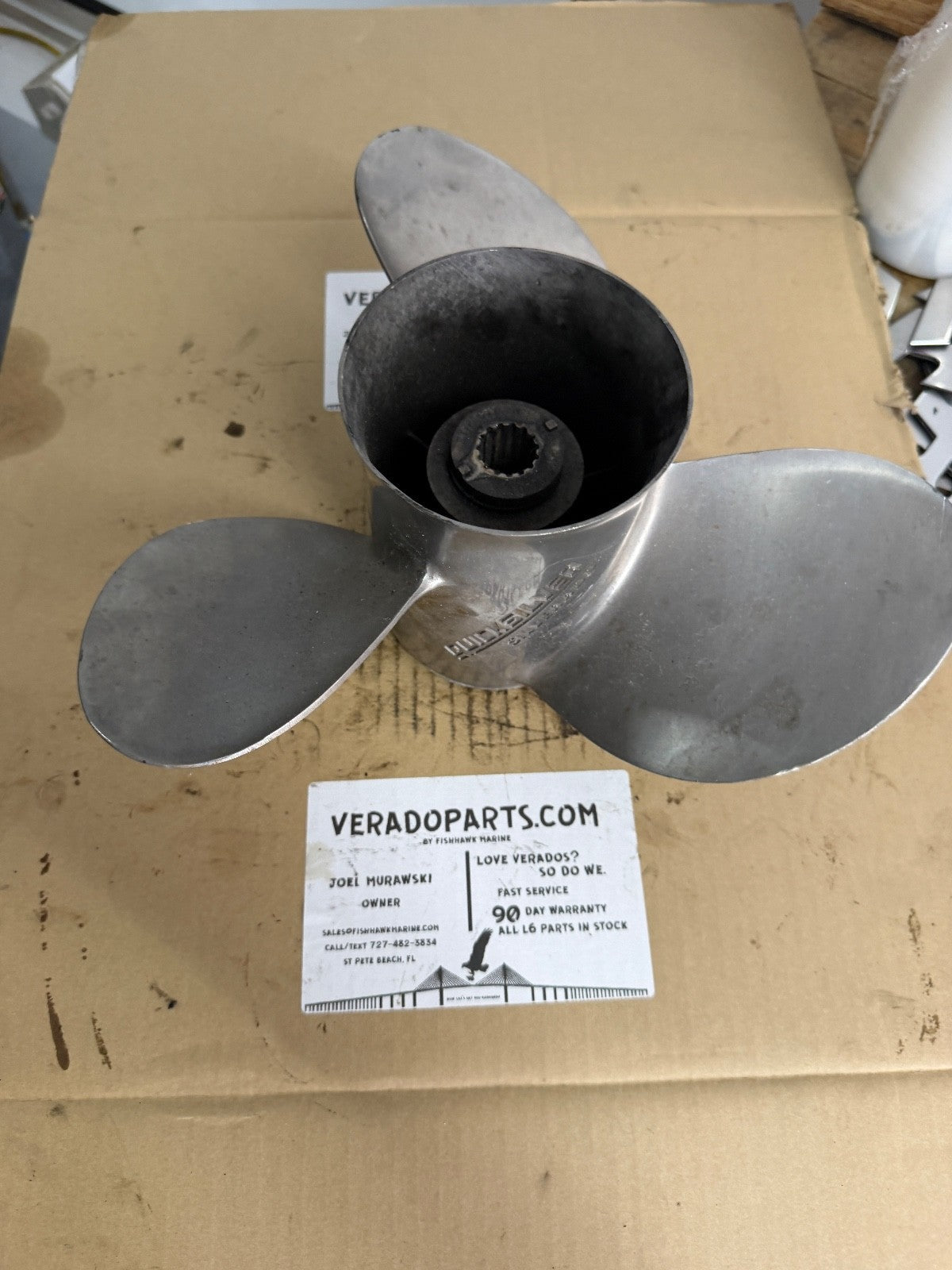 Stainless Steel Quicksilver Propeller, (14-1/2" x 17") Silverado 5052 17 - Fishhawk MarineeBay Motors:Parts & Accessories:Boat Parts:Propellers